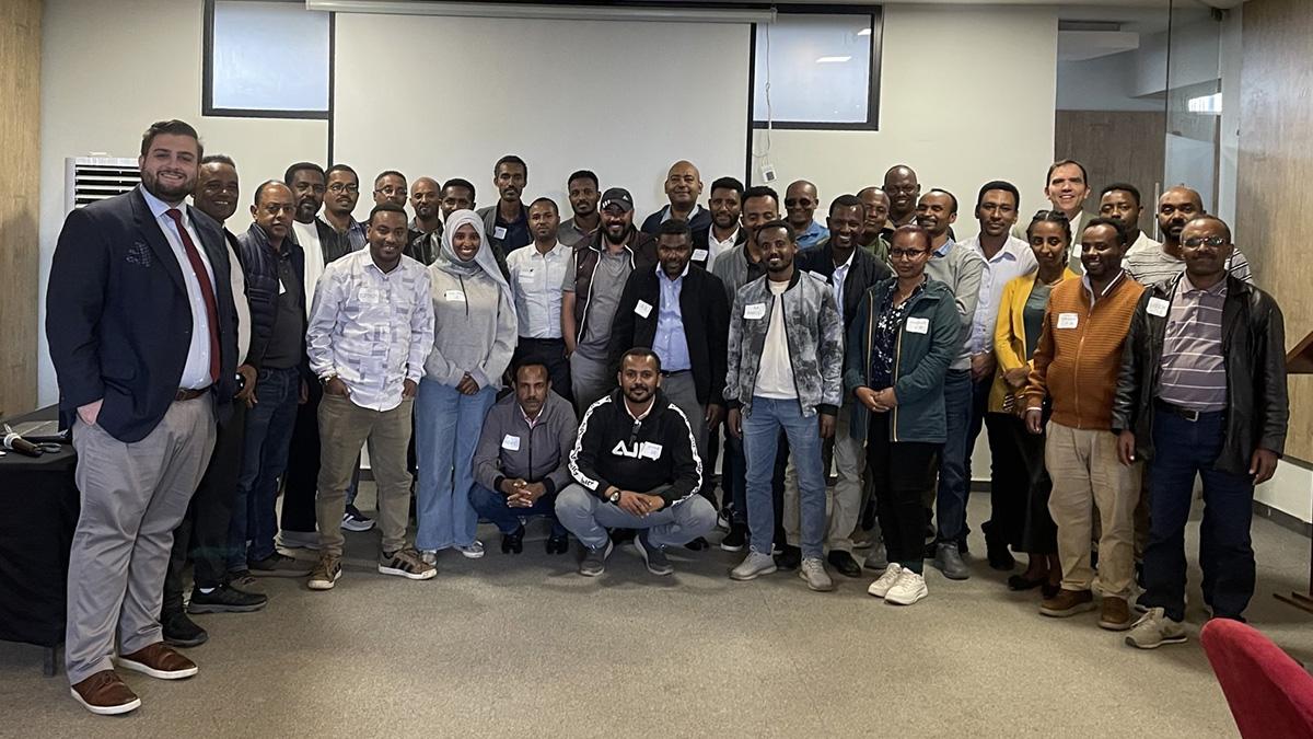 Students and facilitators in the the Pharmacy Administration and Leadership Short Course Training Program in Ethiopia.